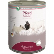 100% Pferd NICHT BIO 800g Hund Nassfutter Herrmann